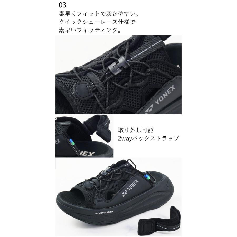 YONEX（ヨネックス） サンダル レディース 厚底 YY-ラフトロッカー