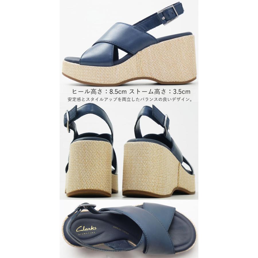 Clarks（クラークス） 厚底 サンダル レディース ウエッジサンダル 