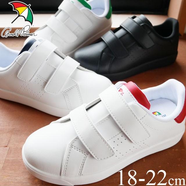 アーノルドパーマー スニーカー キッズ ジュニア 子供靴 コートタイプ 白 ホワイト 黒 ブラック ローカット ベルクロ 通園 通学 Al0301 T19a Al0301 シューマートワールド 通販 Yahoo ショッピング