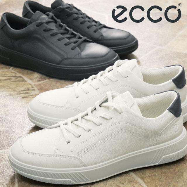 ecco エコー　レースアップシューズ　オフホワイト　24.5 ECCO エコー スニーカー メンズ シューズ レースアップ レザー 厚底