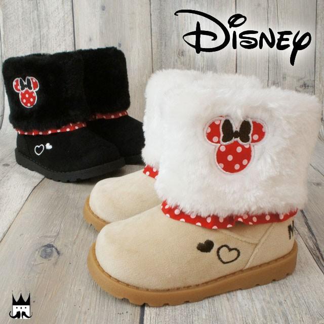 ディズニー Disney キッズ ベビー 子供靴 ブーツ Ds7185 女の子 ミニーマウス ムートンブーツ ファー 防寒 サイドファスナー ミニーちゃん かわいい お散歩 秋冬 シューマートワールド 通販 Paypayモール