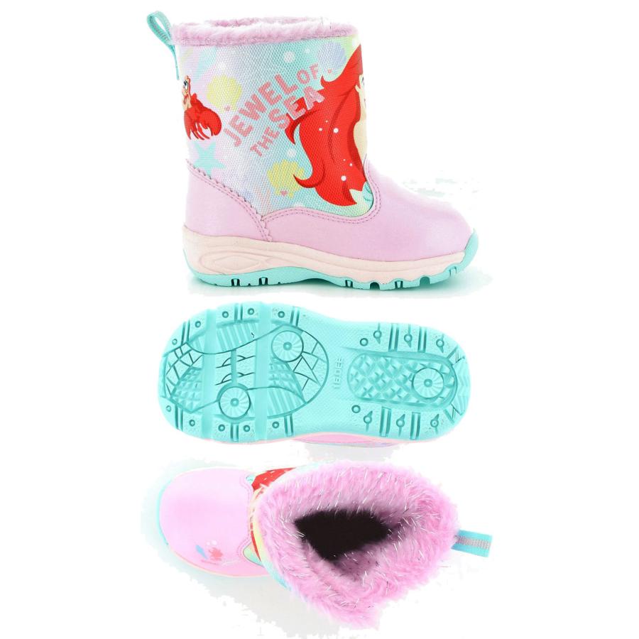 ムーンスター キッズ ベビー 防水 ウインターブーツ アリエル ラプンツェル ディズニープリンセス DN WC040E 女の子 子供靴 スノーブーツ 防寒 | MoonStar | 04