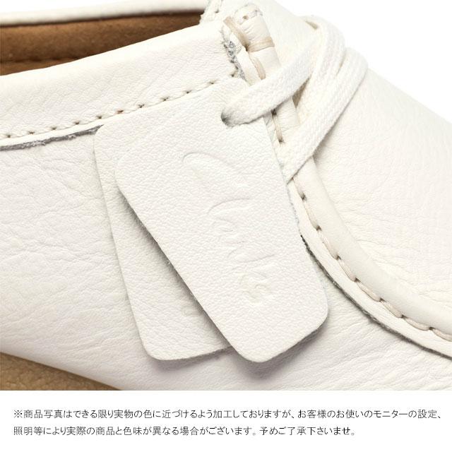 Clarks（クラークス） ワラビー EVO レザーシューズ メンズ 白 本革