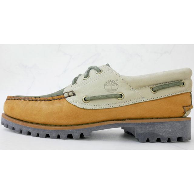 Timberland スリーアイ ボートシューズ(オリーブグリーン) モカシン