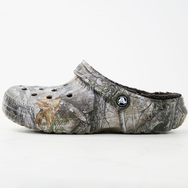 新品❣️クロックスマミルス ファー付きサボサンダル ブラックカモフラージュ crocs（クロックス） クロッグサンダル レディース サボサンダル