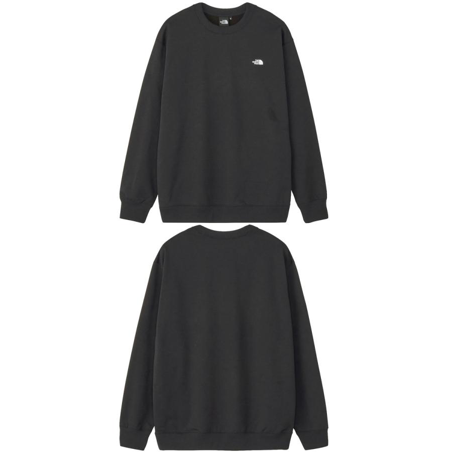 ザ・ノース・フェイス メンズ スウェット トップス 長袖 アパレル アウトドア 服 スモールロゴヘザースウェットクルー 黒 イージーケア NT62532_2