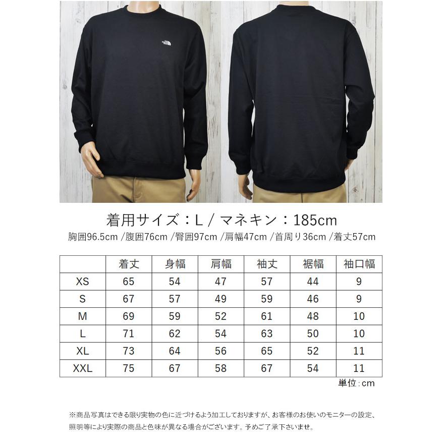 ザ・ノース・フェイス メンズ スウェット トップス 長袖 アパレル アウトドア 服 スモールロゴヘザースウェットクルー 黒 イージーケア NT62532_4