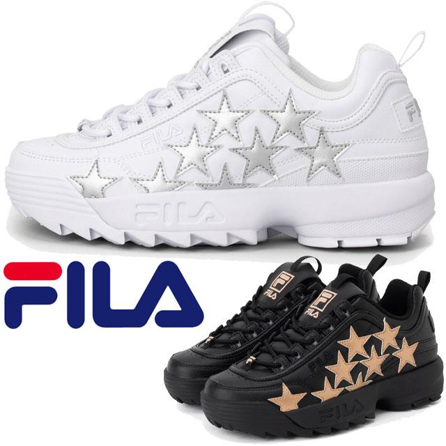 FILA（フィラ） 厚底 スニーカー レディース ディスラプター2メテオ 星 