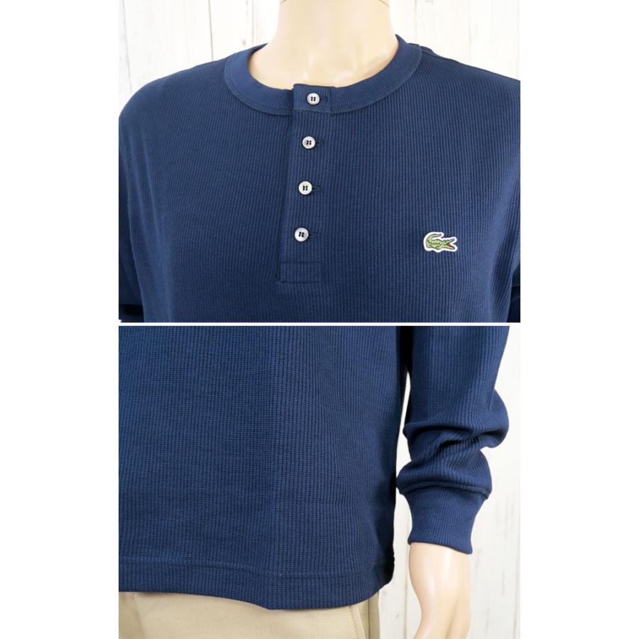 LACOSTE（ラコステ） トップス メンズ ヘンリーネックワッフルTシャツ