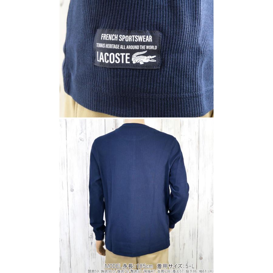 LACOSTE（ラコステ） トップス メンズ ヘンリーネックワッフルTシャツ