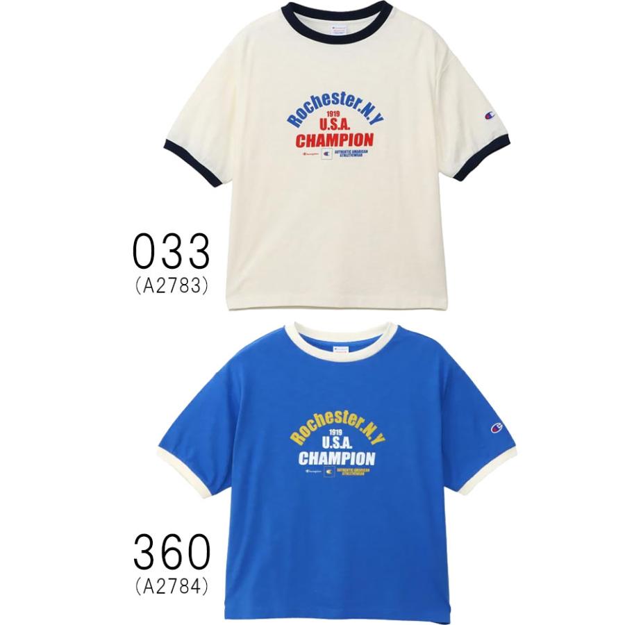 チャンピオン ショートスリーブリンガーTシャツ レディース CW-B316 半袖 ロゴ ティーシャツ プリント トップス アパレル ライン ウェア スポーティ パイピング | Champion | 05