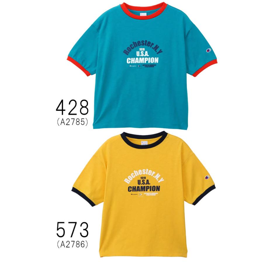 チャンピオン ショートスリーブリンガーTシャツ レディース CW-B316 半袖 ロゴ ティーシャツ プリント トップス アパレル ライン ウェア スポーティ パイピング | Champion | 06