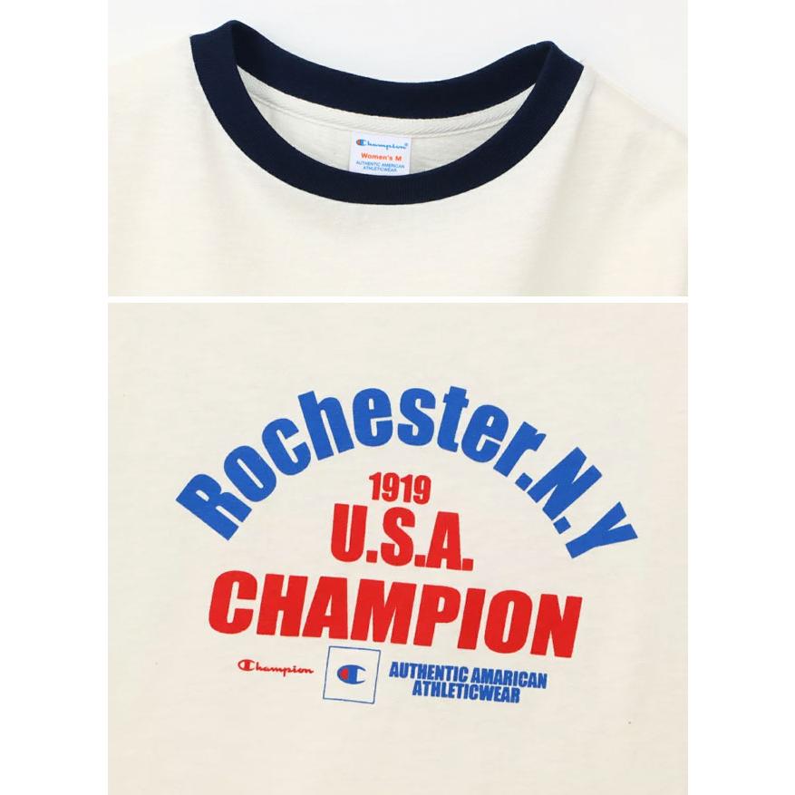 チャンピオン ショートスリーブリンガーTシャツ レディース CW-B316 半袖 ロゴ ティーシャツ プリント トップス アパレル ライン ウェア スポーティ パイピング | Champion | 07