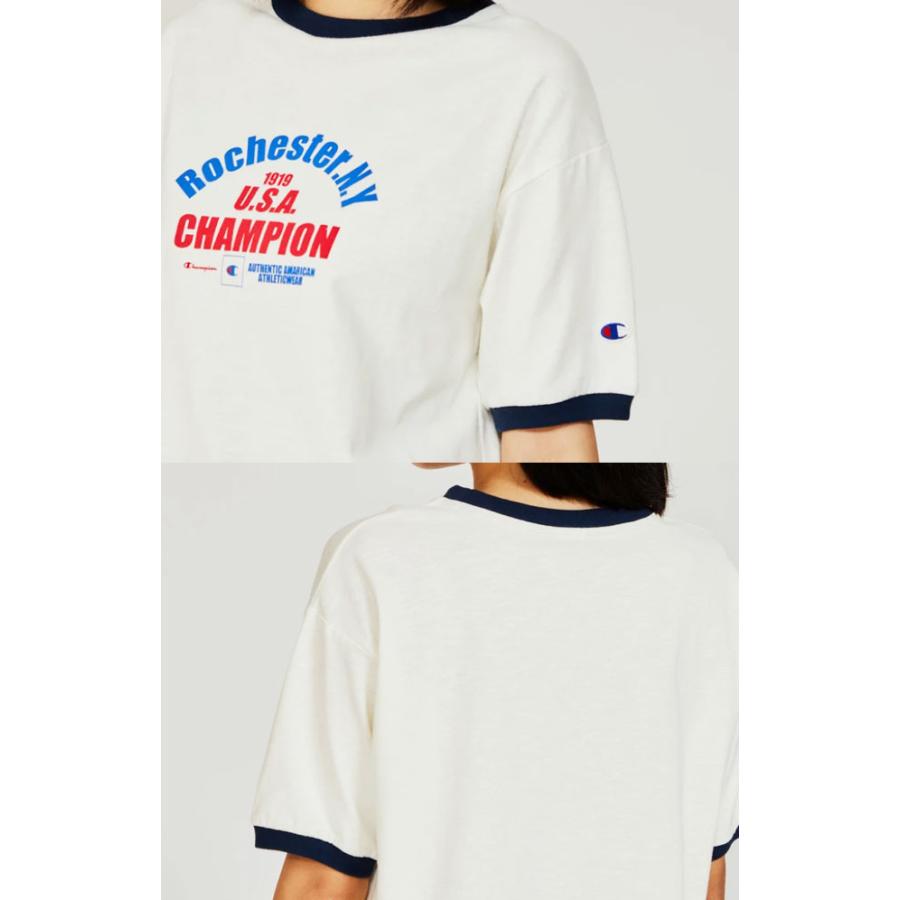 チャンピオン ショートスリーブリンガーTシャツ レディース CW-B316 半袖 ロゴ ティーシャツ プリント トップス アパレル ライン ウェア スポーティ パイピング | Champion | 08