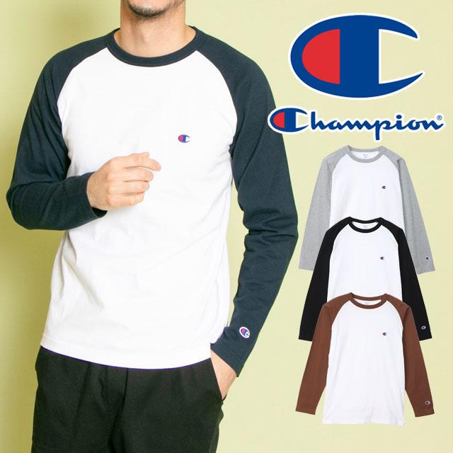 Champion チャンピオン Tシャツ メンズ ロングスリーブラグランT Champion チャンピオン Tシャツ メンズ ロングスリーブラグランT