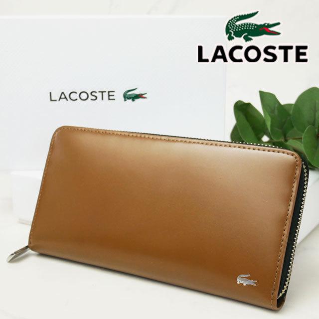 ラコステ Lacoste 財布 長財布 メンズ レディース ロングウォレット ブランド サイフ カード 本革 牛革 茶 Men S Premium 2 Nh0110k シューマートワールド 通販 Paypayモール