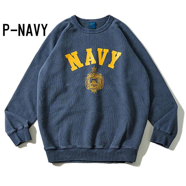 グッドオン Good On トレーナー メンズ レディース NAVY ラグランクルースウェット トップス プルオーバー カットソー コットン カレッジプリント 長袖 裏毛 服｜smw｜05