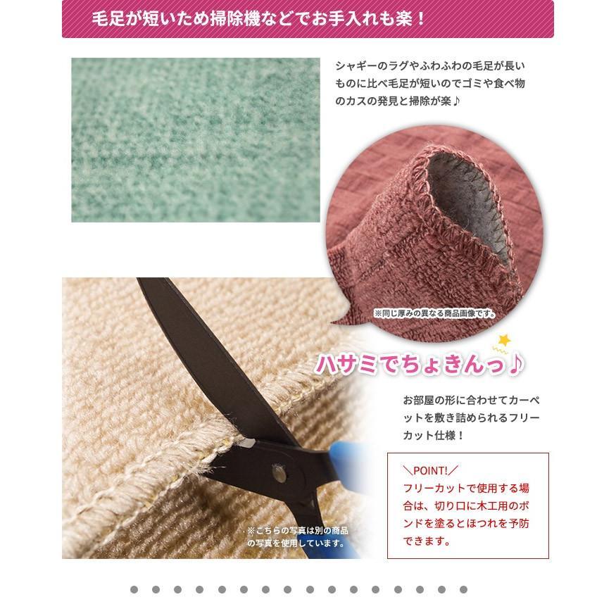 ラグ カーペット 4.5畳 江戸間 平織 261×261 4.5帖 ラグ おしゃれ カットできる じゅうたん ブラック グリーン ブラウン ローズ 平畳