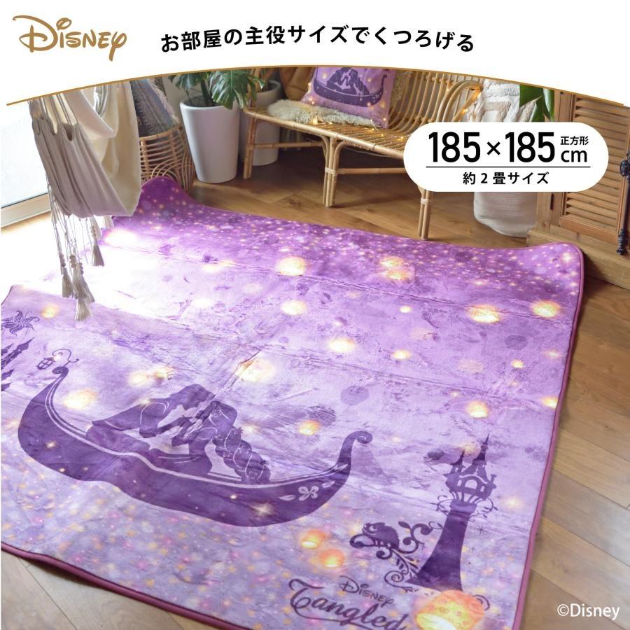 ラグ ラプンツェル ディズニー カーペット マット 2畳 185×185 洗える