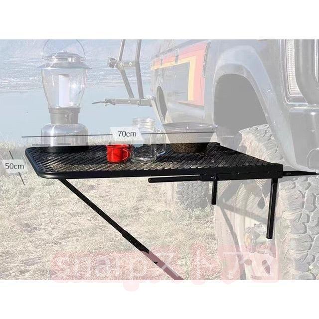 タイヤテーブル メッシュ テーブル キャンプ 車両整備 取り付け簡単 折り畳み式 テールゲート キャンプ 車旅行 p21005558ccf7