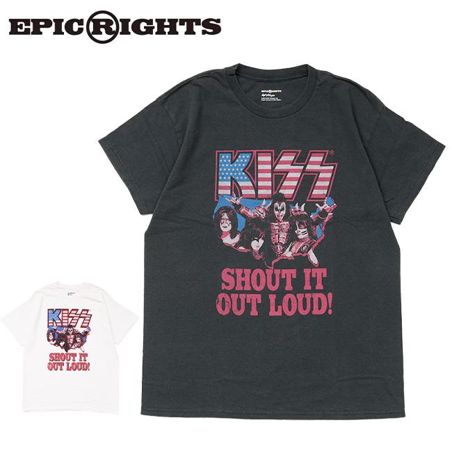EPIC RIGHTS エピックライツ KISS SHOUT IT OUT LOUD! EP-KISS-11 【 キッス キス Tシャツ ...