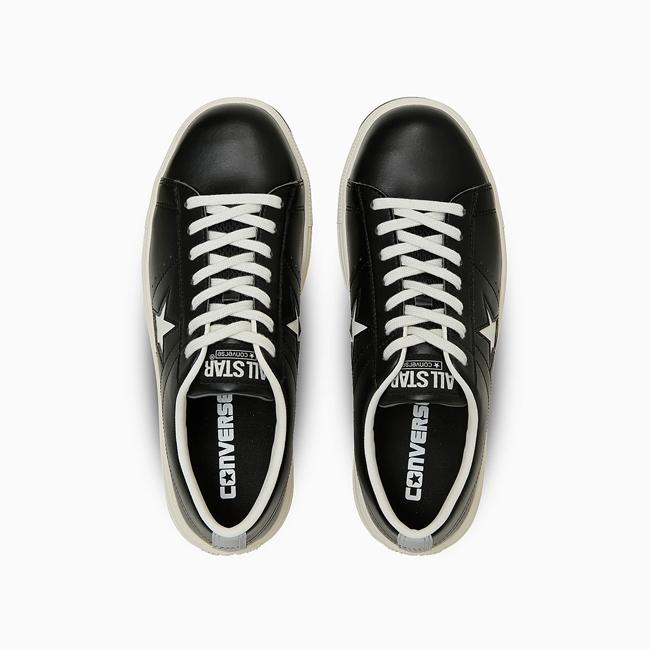 CONVERSE コンバース ONE STAR PS ワンスターPS Black/White 33701750 【 安全靴 作業靴 セーフティーシューズ JSAA規格 A種 人工皮革製 プロスニーカー 】の画像