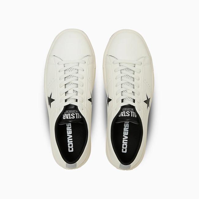CONVERSE コンバース ONE STAR PS ワンスターPS White/Black 33701751 【 安全靴 作業靴 セーフティーシューズ JSAA規格 A種 人工皮革製 プロスニーカー 】の画像