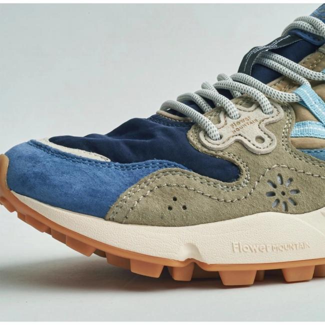 FlowerMOUNTAIN フラワーマウンテン YAMANO3 ヤマノ3 Navy/Blue/Khaki FM63781 【 靴 スニーカー シューズ 抗菌 防臭 吸水 アウトドア 】の画像