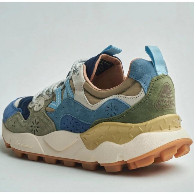 FlowerMOUNTAIN フラワーマウンテン YAMANO3 ヤマノ3 Navy/Blue/Khaki FM63781 【 靴 スニーカー シューズ 抗菌 防臭 吸水 アウトドア 】の画像
