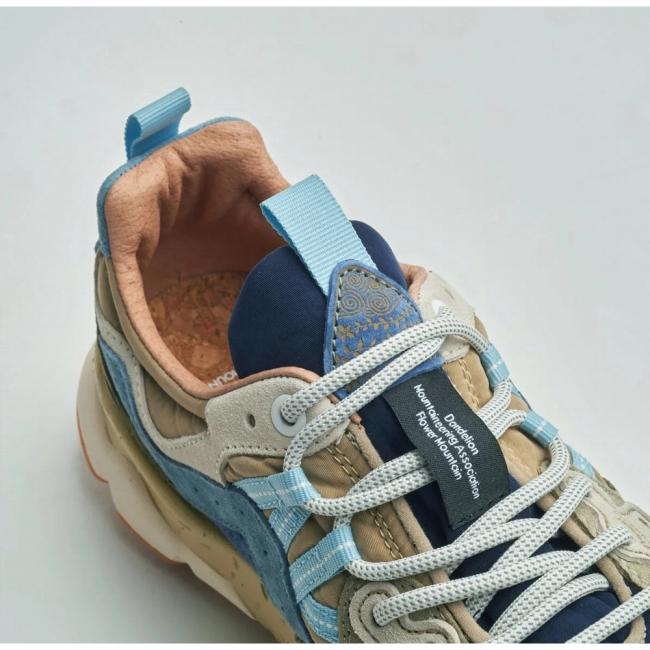 FlowerMOUNTAIN フラワーマウンテン YAMANO3 ヤマノ3 Navy/Blue/Khaki FM63781 【 靴 スニーカー シューズ 抗菌 防臭 吸水 アウトドア 】の画像