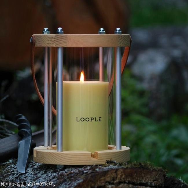 LOOPLE ループル キャンドルランタン「ウッド」L 66636 【 ろうそく