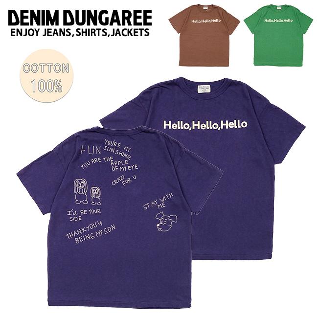 DENIM DUNGAREE デニムアンドダンガリー Vintage Cotton Jersey HELLO Tee ビンテージコットンジャージーハローティー 742413【半袖 Tシャツ アウトドア】 DENIM DUNGAREE デニムアンドダンガリー Vintage Cotton Jersey