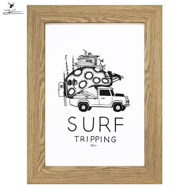 PK額装品 1 ジョナスクレアッソン サーフィン サーフアート A4額入 JONAS CLAESSON ジョナスクレアッソン SURF TRIPPING サーフ