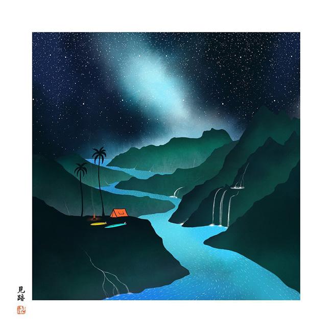 JONAS CLAESSON ジョナスクレアッソン 「十牛図」見跡 The Path S(250×250mm) 【絵/アート/イラスト/インテリア/雑貨】_1