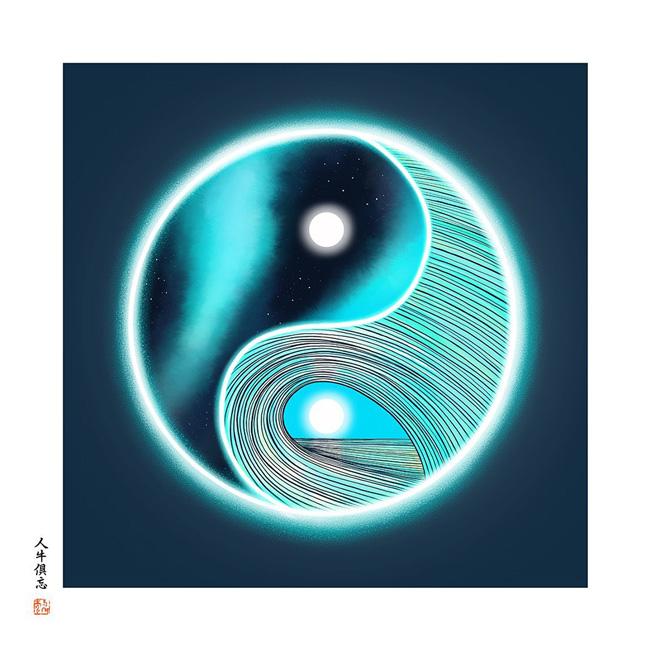 JONAS CLAESSON ジョナスクレアッソン 「十牛図」人牛倶忘 One source S(250×250mm) 【絵/アート/イラスト/インテリア/雑貨】_1