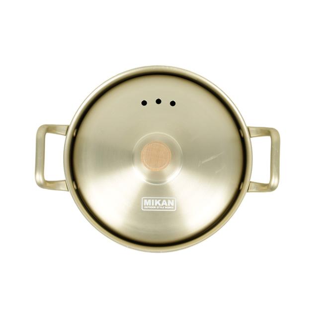 Mikan ミカン しゅう酸 段付鍋 15.5cm 【シュウ酸鍋/アルマイト/北陸