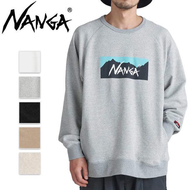 NANGA ナンガ エコハイブリッド ボックスロゴ スウェット トレーナー S NANGA（ナンガ） ECO HYBRID BOX LOGO SWEATSHIRT エコハイブリッド