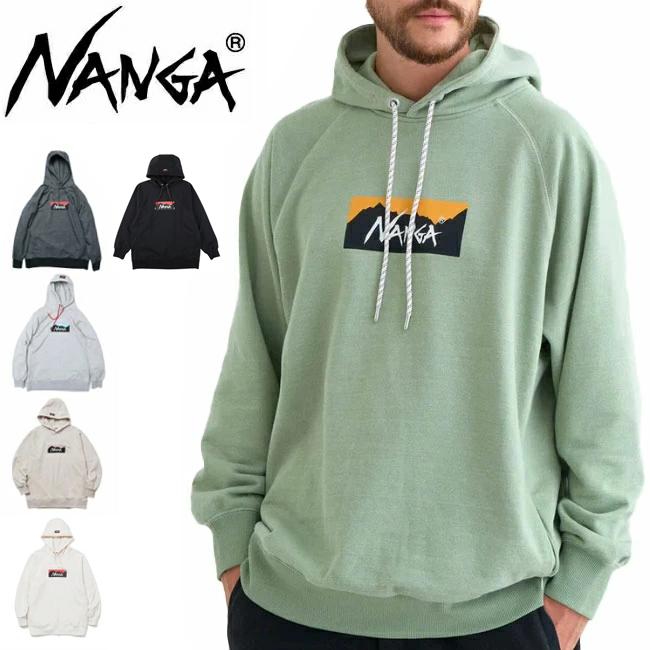 NANGA（ナンガ） ECO HYBRID BOX LOGO SWEAT HOODIE エコハイブリッド