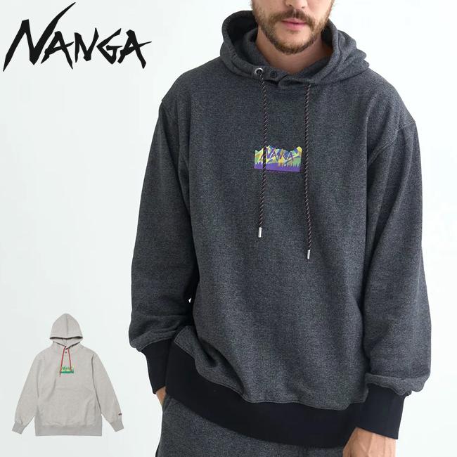 NANGA LIFE IS A JOURNEY MT.BOX LOGO SWEAT HOODIE(UNISEX) トップス 長袖 パーカー アウトドア ギフトにおすすめ NANGA（ナンガ） LIFE IS A JOURNEY MT.BOX LOGO SWEAT HOODIE