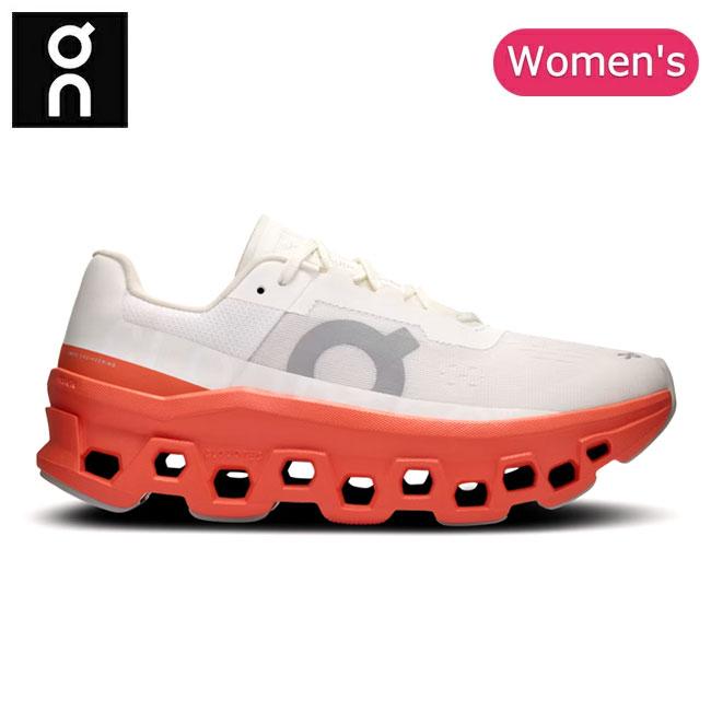 On オン Cloudmonster クラウドモンスター White/Flame 61.97724 【 靴 
