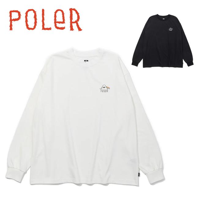 POLeR ポーラー PSYCHEDELIC LOGO RELAX FIT L/S TEE サイケデリックロゴリラックスフィットティー 253MCV0072【 長袖 ロンT キャンプ 】【メール便・代引不可】