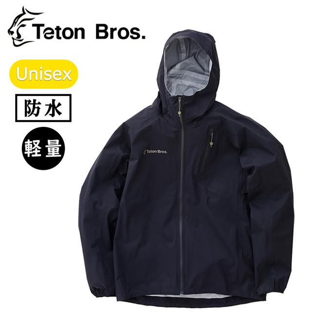 ティートンブロス フェザーレインジャケット ネイビー Lサイズ Teton