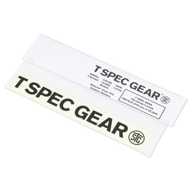 T SPEC GEAR ティースペックギア ステンシルステッカー ブラック T