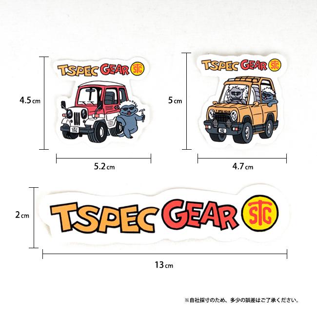 T SPEC GEAR ティースペックギア 4WDステッカーセット(3枚) T-S22001