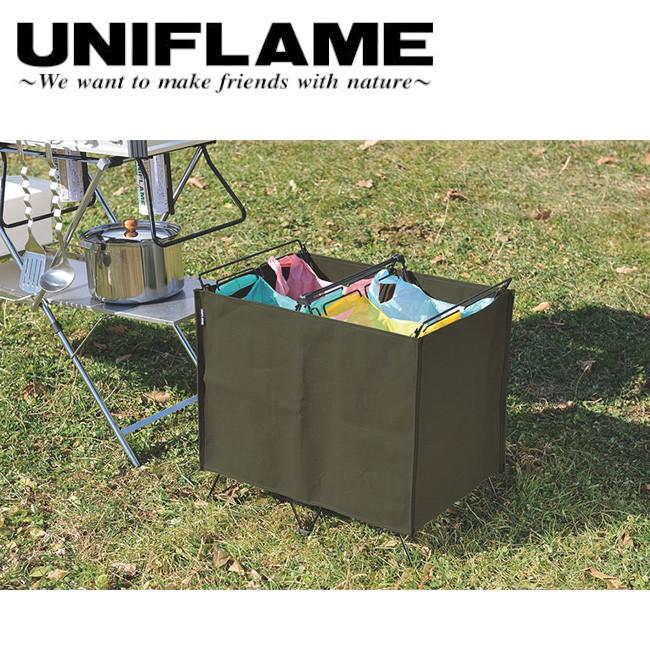 UNIFLAME ユニフレーム UFダストスタンドカバー カーキグリーン 611876 【カバー/ゴミ/パラフィン加工】｜snb-shop