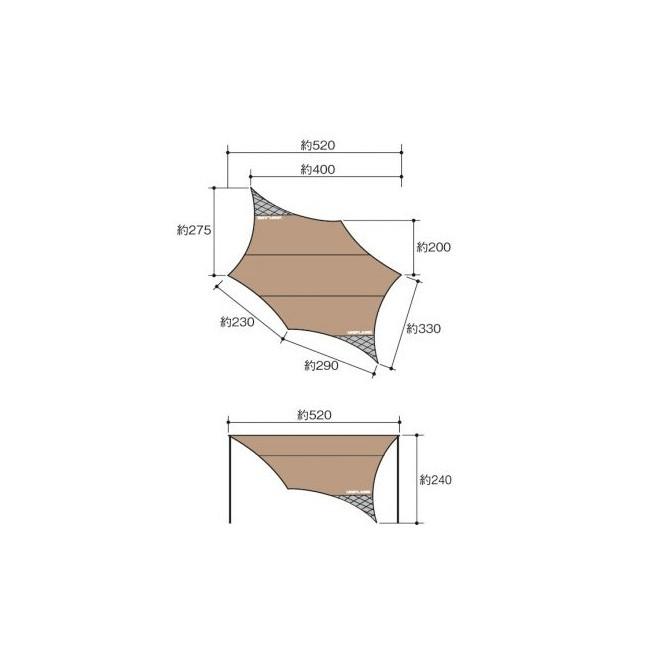 未使用 ユニフレーム(UNIFLAME)REVOタープ2L TAN 681886