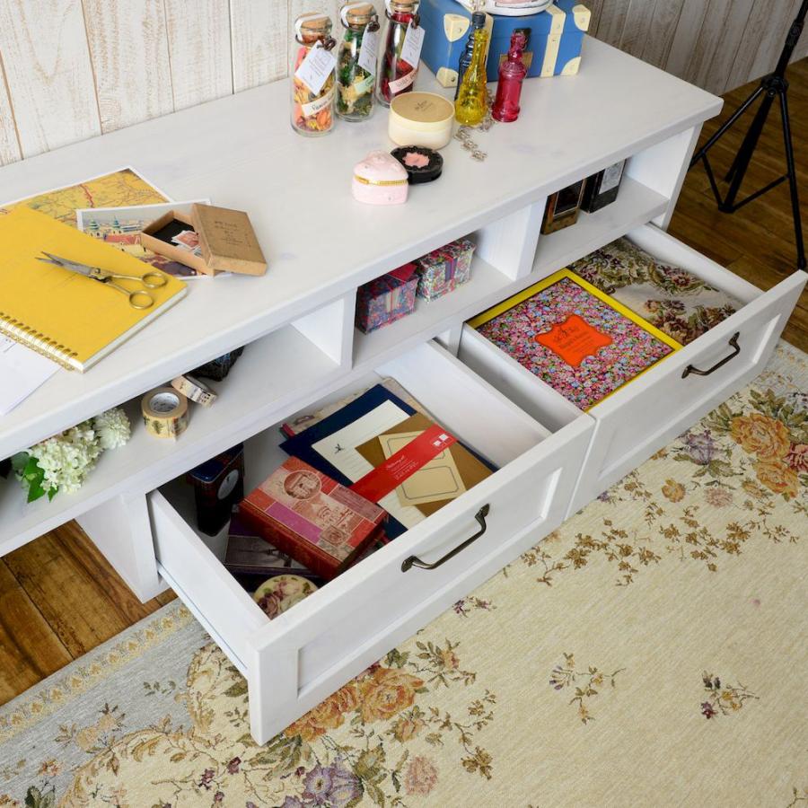 4FUL ローボード テレビ台 TV台 テレビボード 伸縮 幅120~214cm 引出