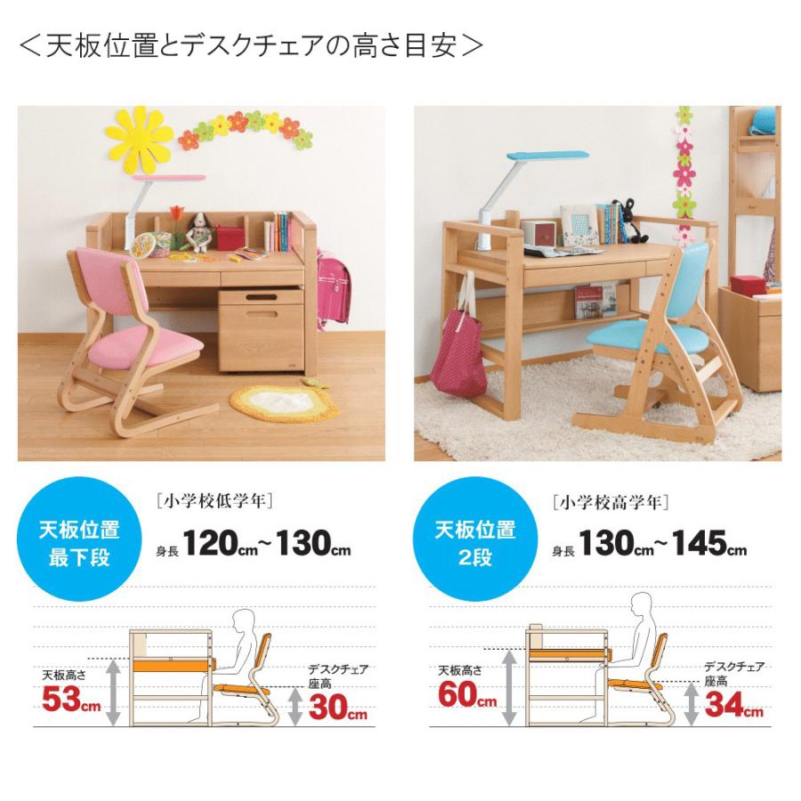 浜本工芸 学習デスク No.17デスク【幅100cm】 単品 高さ調節 昇降 学習机 ワークデスク 無垢材 木製 ナチュラル 日本製 5年保証 完成品_7