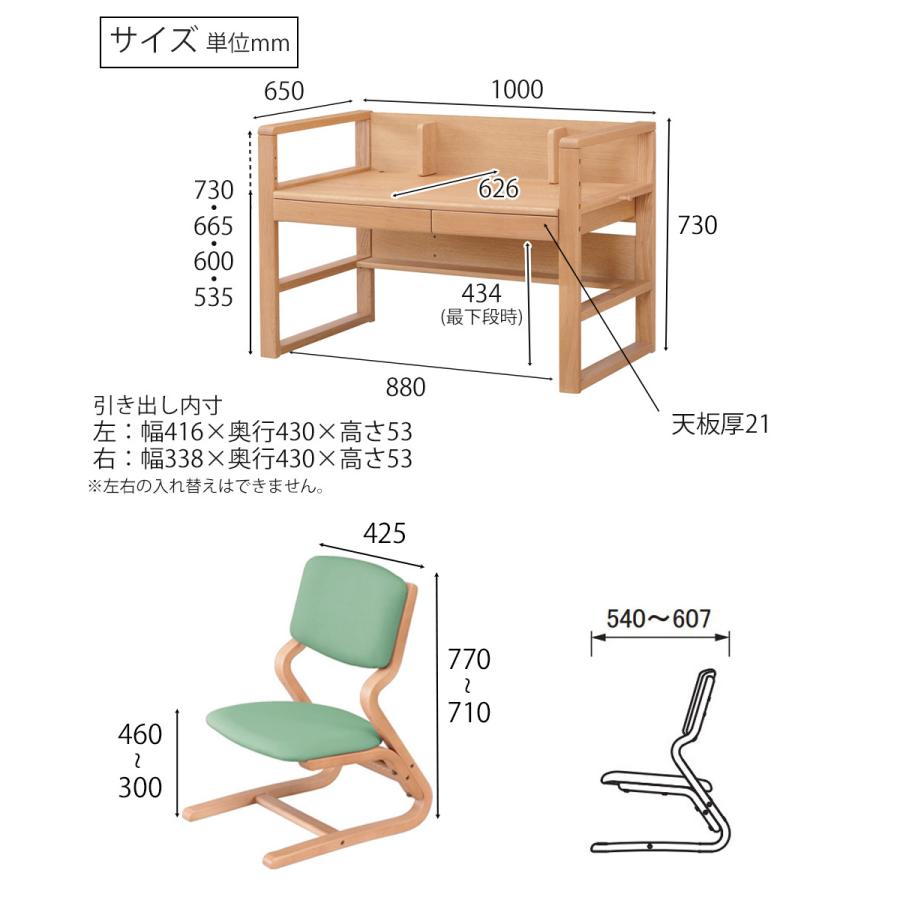 浜本工芸 学習デスク・チェアセット No.17デスク【幅100cm】 DSC-41 高