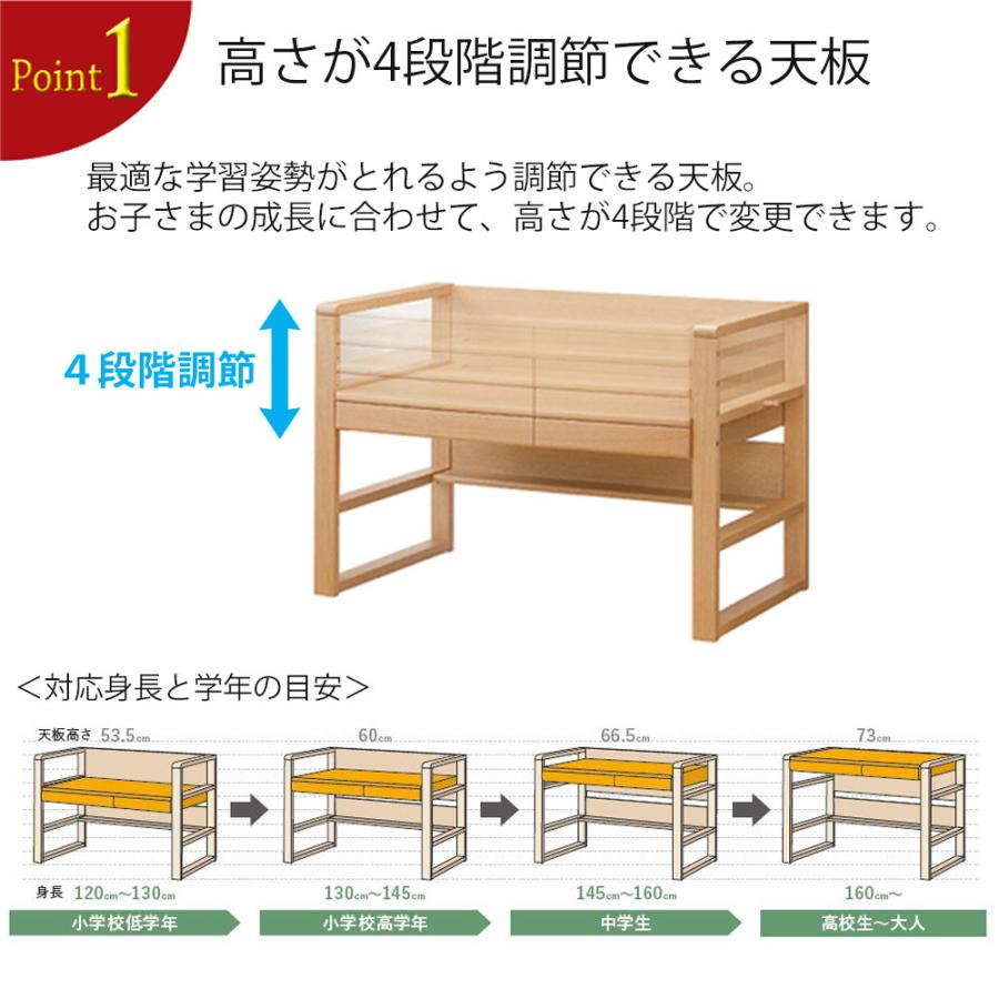 浜本工芸 学習デスク・チェアセット No.17デスク【幅110cm】 DSC-41 高
